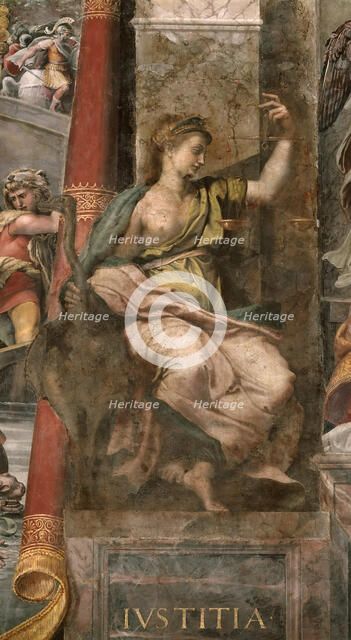 Justice, 1520-1524. Creator: Romano, Giulio (1499-1546).