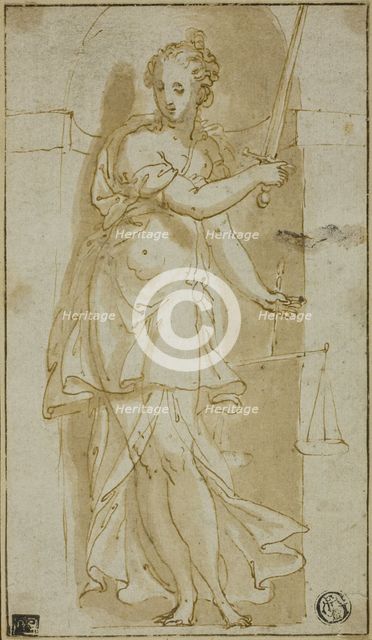 Justice, 1550/69. Creator: Bernardino India.