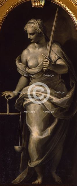 Justice, 1590-1595. Creator: Palma il Giovane, Jacopo, the Younger (1544-1628).