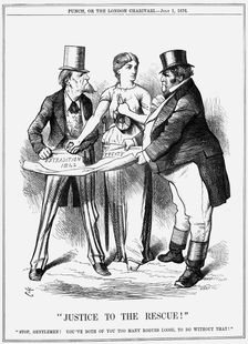 "Justice to the Rescue!", 1876. Creator: Joseph Swain