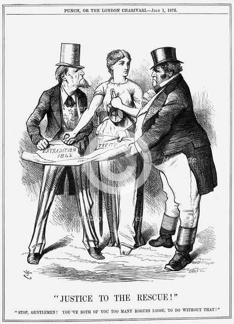 "Justice to the Rescue!", 1876. Creator: Joseph Swain.