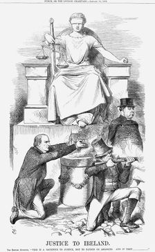 Justice to Ireland 1869. Creator: John Tenniel