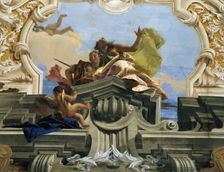 Justice allows Harmony to Triumph, ca 1746. Creator: Tiepolo, Giambattista (1696-1770)