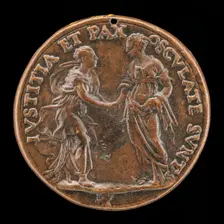 Justice and Peace [reverse], c. 1500/1525. Creator: Unknown