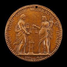 Justice and Piety at an Altar [reverse], 1601. Creator: Nicolas-Gabriel Jacquet