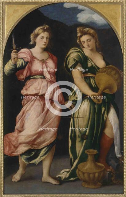 Justice and Temperance, First Half of 16th cen.. Creator: Veronese (de' Pitati), Bonifacio (1487-1553).