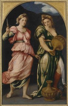 Justice and Temperance, First Half of 16th cen.. Creator: Veronese (de Pitati), Bonifacio (1487-1553)