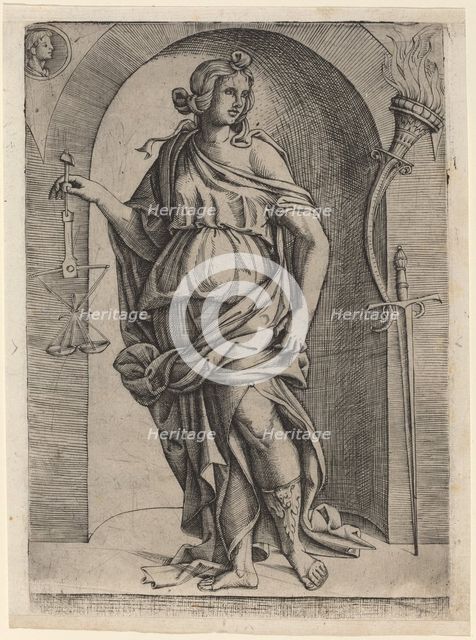 Justice, c. 1520. Creator: Master I.I.CA.