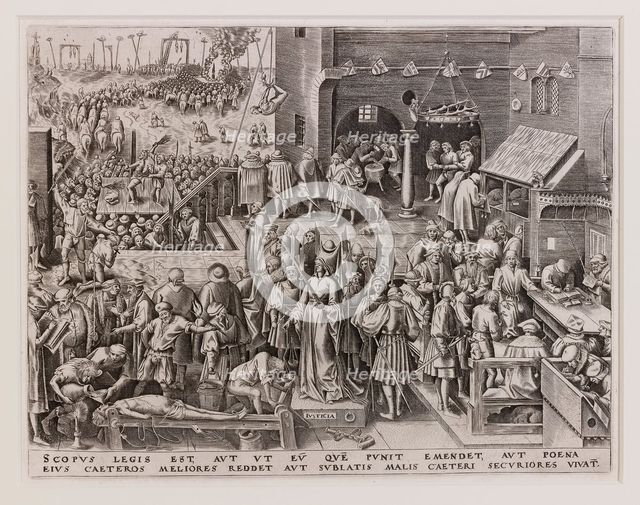 Justice, c. 1560. Creator: Galle, Philipp (Philips) (1537-1612).