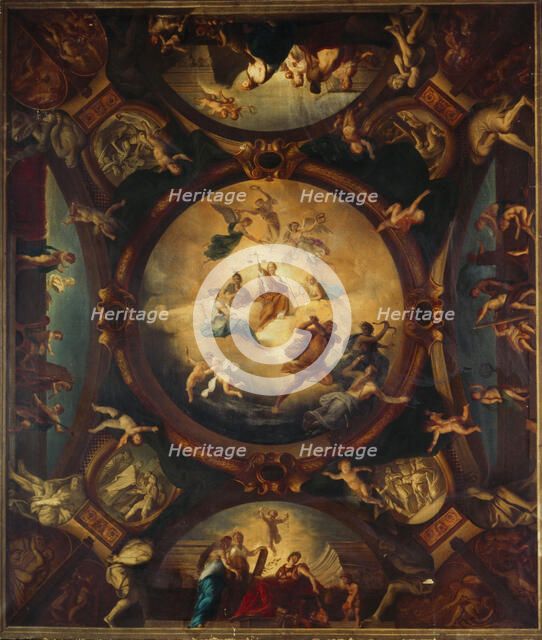 Justice ensures Peace and protects the Arts, before 1871. Creator: Theodore Pierre Nicolas Maillot.