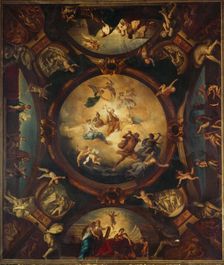 Justice ensures Peace and protects the Arts, before 1871. Creator: Theodore Pierre Nicolas Maillot