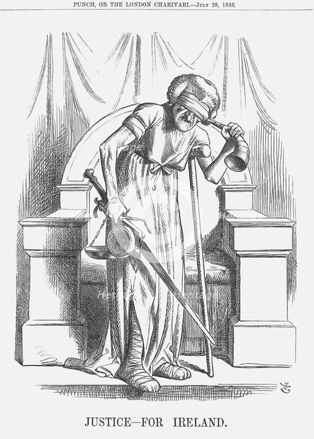 'Justice - For Ireland', 1866. Creator: John Tenniel.