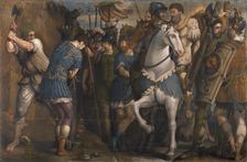 Justice of Titus Manlius Torquatus. (Giudizio di Manlio Torquato), c1550-1560. Creator: Campi, Antonio (c. 1522-1587)