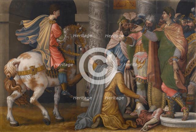 Justice of Trajan. (Giudizio di Traiano), c1550-1560. Creator: Campi, Giulio (1507-1573).