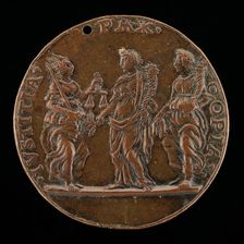 Justice, Peace, and Abundance [reverse], c. 1480/1486. Creator: Niccolo Fiorentino