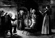 Justinian yielded himself wholly to the influence of the tune...beating time with one foot, 1890. Creator: R. Taylor