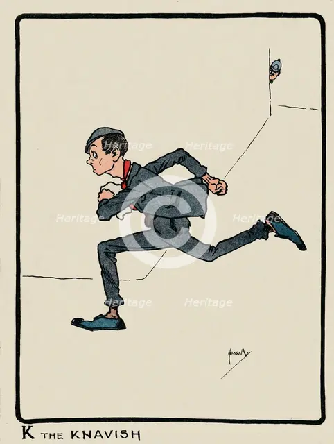 'K the Knavish', 1903. Artist: John Hassall.