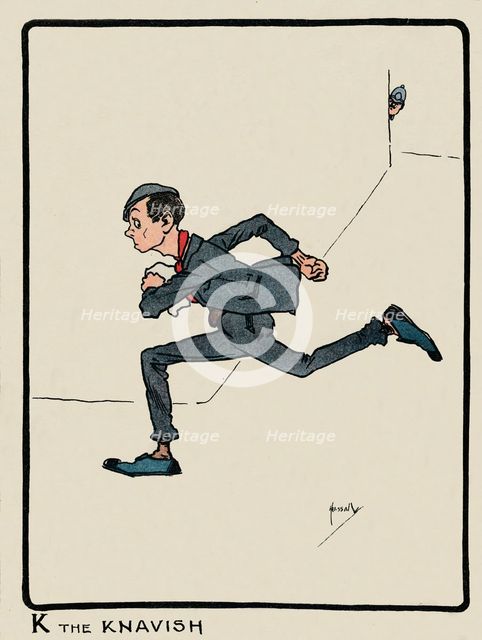 'K the Knavish', 1903. Artist: John Hassall.