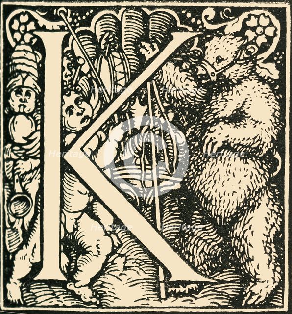 'K - An Alphabet by Hans Weiditz', c1520-1521, (1908). Creator: Hans Weiditz.