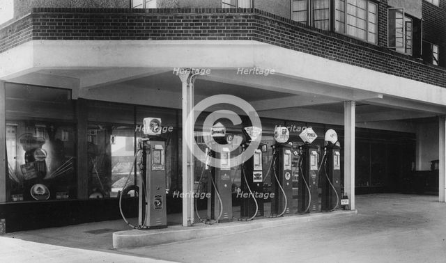 K model petrol pumps circa 1938. Creator: Unknown.