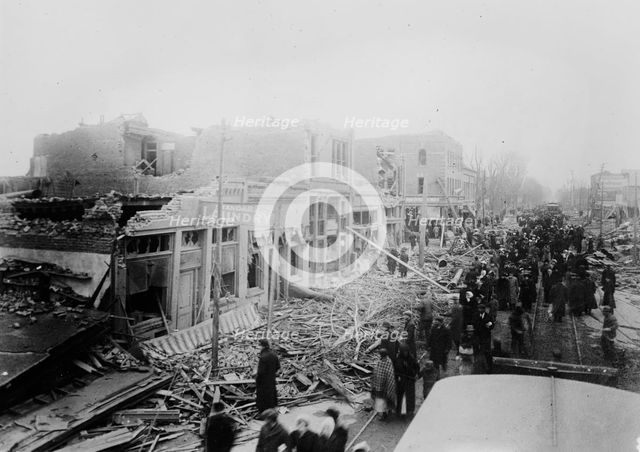 Omaha, 24th & Lake Sts. after cyclone, between c1910 and c1915. Creator: Bain News Service.