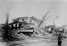 Omaha - 35th & Cass after cyclone, between c1910 and c1915. Creator: Bain News Service