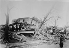 Omaha - 35th & Cass after cyclone, between c1910 and c1915. Creator: Bain News Service
