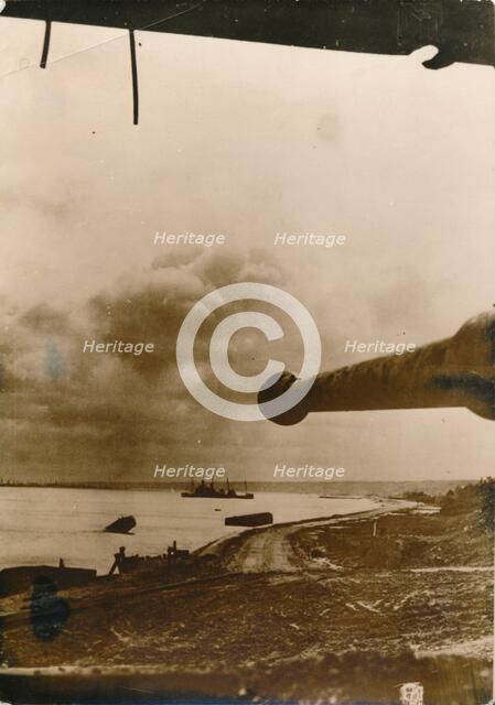 Omaha Beach after the landings, Normandy, 1944. Artist: Unknown