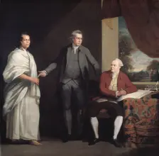 Omai, Joseph Banks and Dr Daniel Solander, c1775-6. Creator: William Parry