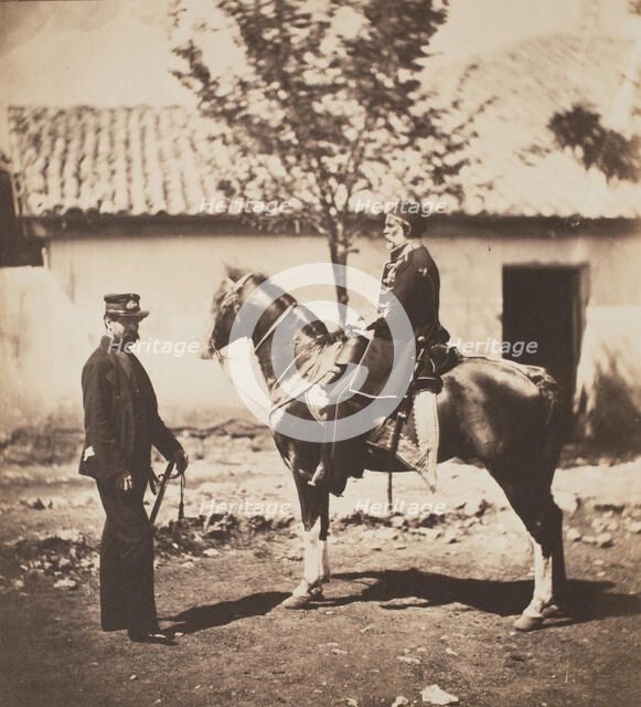 Omar Pacha and Col. Simmons Attached to the Turkish Head Quarters, c1855. Creator: Roger Fenton.