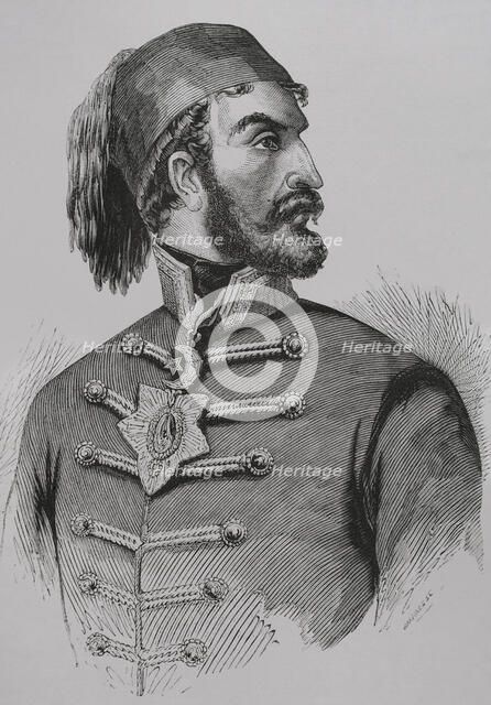 Omar Pasha (1806-1871), Ottoman general and governor, born in Croatia, (1856).  Creator: Unknown.