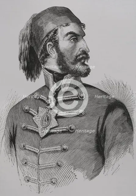 Omar Pasha (1806-1871), Ottoman general and governor, born in Croatia, (1856).  Creator: Unknown.