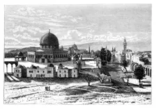 Omar's Mosque, Jerusalem, Israel, 1895.Artist: Armand Kohl