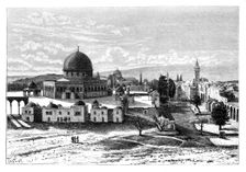 Omar's Mosque, Jerusalem, Israel, 1895.Artist: Armand Kohl