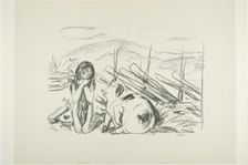 Omega and the Pig, 1908/09. Creator: Edvard Munch