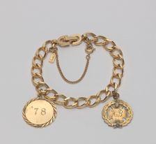 Omega Psi Phi Colonel Charles E. Young Service medal and bracelet, 1934; 1978. Creators: Monet, Bojar Manufacturing Company