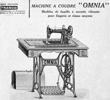 Omnia sewing machines advertisement, 20th century