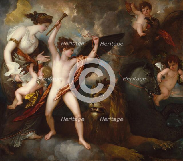 Omnia Vincit Amor, or The Power of Love in the Three Elements, 1809. Creator: Benjamin West.