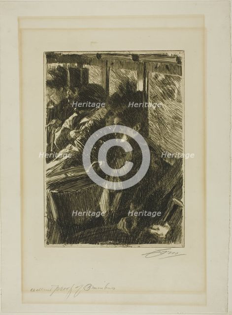 Omnibus, 1892. Creator: Anders Leonard Zorn.