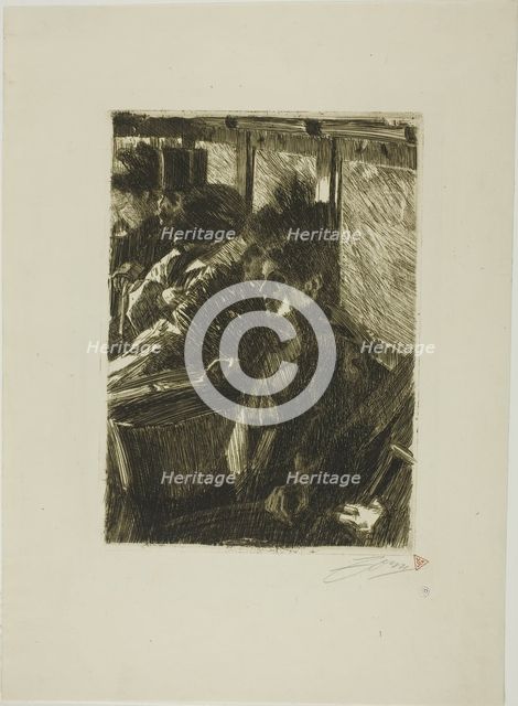 Omnibus, 1892. Creator: Anders Leonard Zorn.