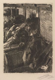 Omnibus, 1892. Creator: Anders Zorn (Swedish, 1860-1920)
