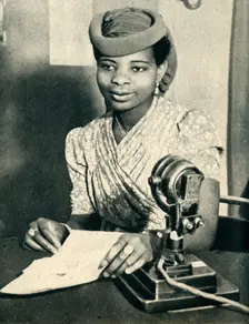 Omoba Adenrele Ademola, daughter of Alake of Abeokuta, Nigeria, calls West Africa 1942. Creator: Unknown