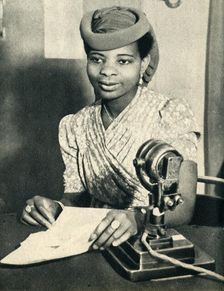 Omoba Adenrele Ademola, daughter of Alake of Abeokuta, Nigeria, calls West Africa 1942. Creator: Unknown