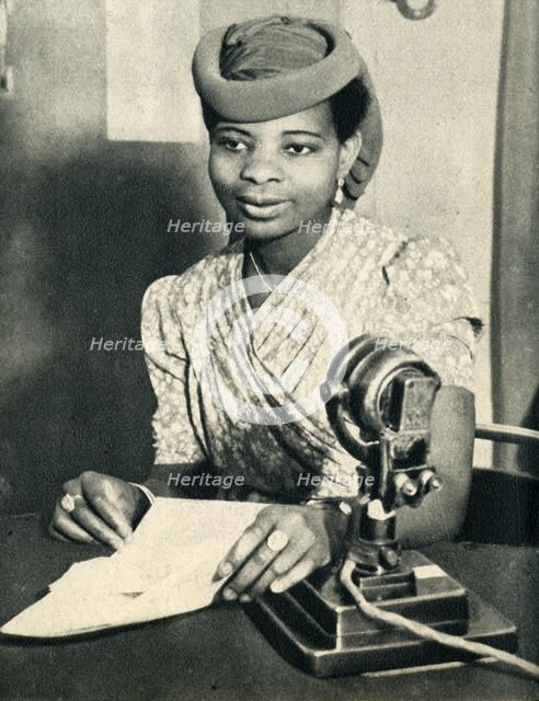'Omoba Adenrele Ademola, daughter of Alake of Abeokuta, Nigeria, calls West Africa', 1942. Creator: Unknown.