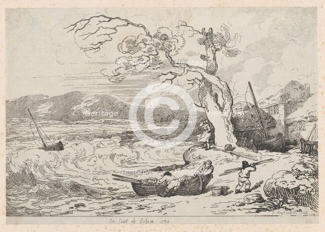 On Coast of Sussex, 1784-85., 1784-85. Creator: Thomas Rowlandson.