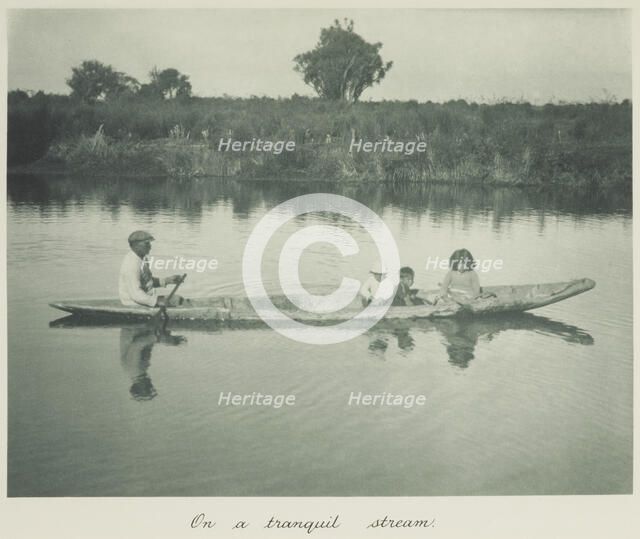 On a tranquil stream. From the album: Camera Pictures of New Zealand, 1920s. Creator: Harry Moult.