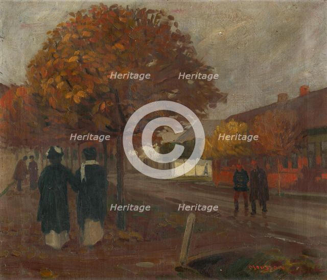 On a walk, 1914-1918. Creator: Teodor Jozef Mousson.