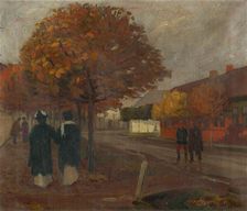 On a walk, 1914-1918. Creator: Teodor Jozef Mousson