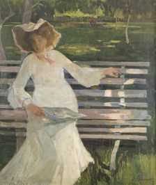 On a Bench, c1905. Creator: Stanislaw Kuczborski