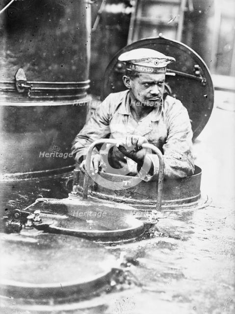 On a German Torpedo Boat, 19 Aug 1915. Creator: Bain News Service.